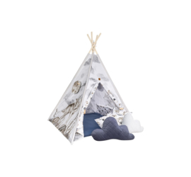 Tipi Tent - Wolf | Inclusief mat en kussens