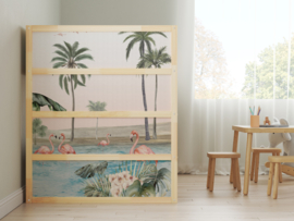 Bed Stickers Flamingo Oasis  | Ikea Kura Bed | Lichtroze