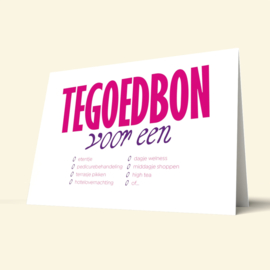 Tegoedbon voor...