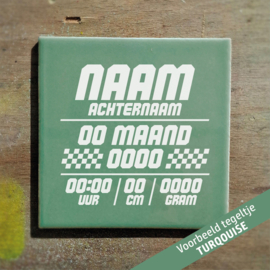 Geboorte tegeltje design 4