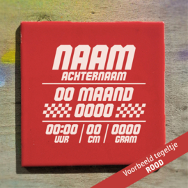 Geboorte tegeltje design 4
