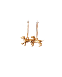 Creooltjes met hondje 24K goldplated