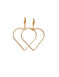 Oorbellen hart 24K goldplated