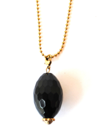 Ketting lang met onyx