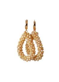Creooltjes 24K goldplated en druppel crystals vanille