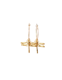 Creooltjes met libelle 24K goldplated