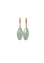 Oorbellen met hanger crystal appel groen