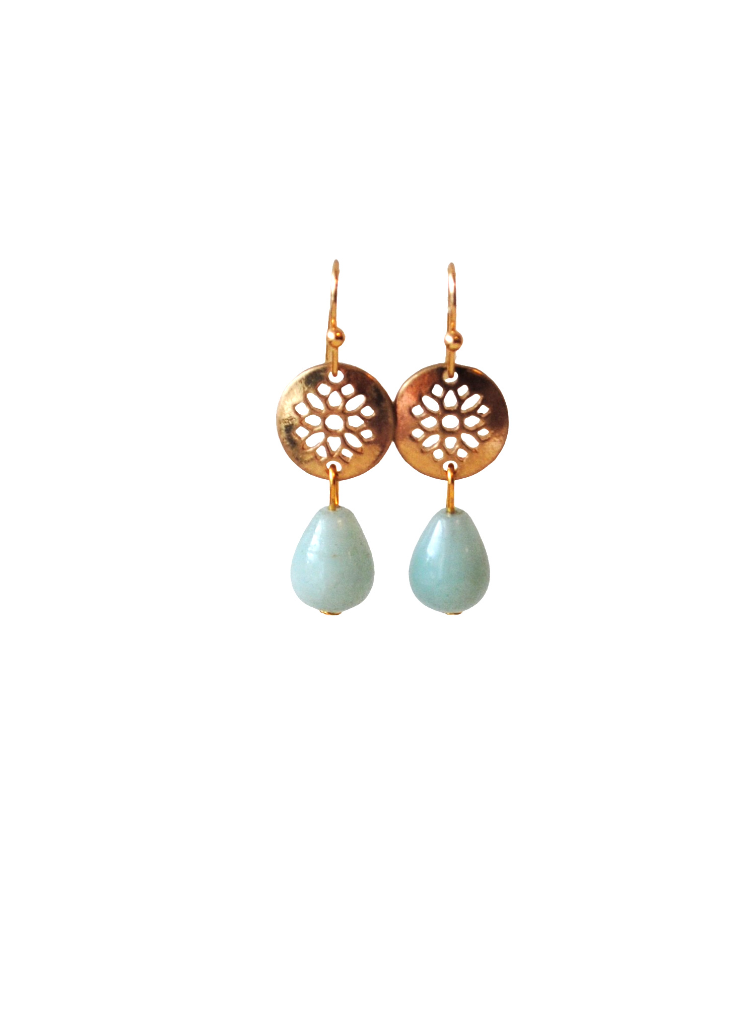 Oorbellen met amazoniet