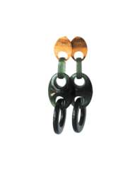 Oorbellen groen met oorsteker