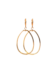 Oorbellen hanger groot 24K goldplated