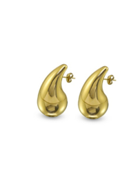 Druppel oorbellen goldplated small
