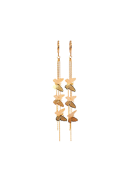 Creooltjes met hanger vlinders 14K goldplated