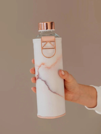 Glazen fles met cover lava