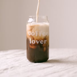 Hoog glas coffee lover