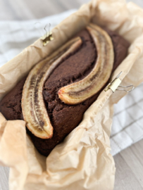 Bananen-chocoladebrood met pindakaas
