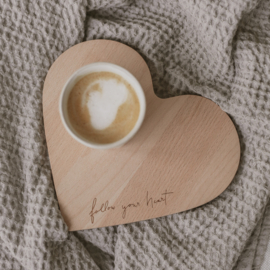 Houten plankje follow your heart