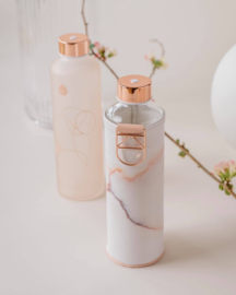 Glazen fles met cover lava