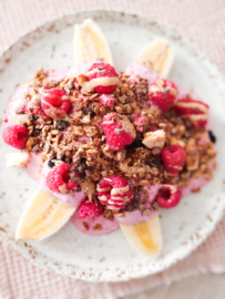 Raspberry bananasplit