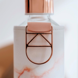Glazen fles met cover lava