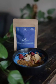 Blauwe spirulina & kittelbloem poeder