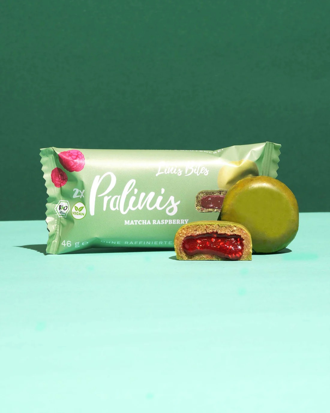Pralinis matcha raspberry