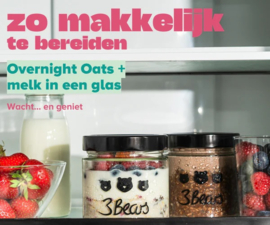 Overnight oats framboos & kokos