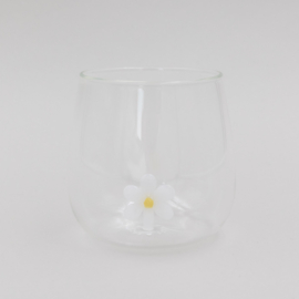 Drinkglas met madeliefje figuur