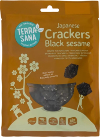 Japanse rijstcrackers zwarte sesam