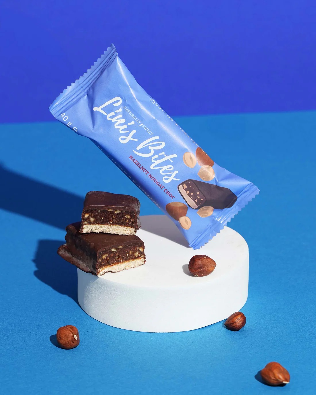 Linis bites hazelnut nougat choc