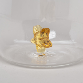 Drinkglas met goudgele ster figuur