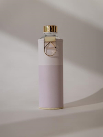 Glazen fles met cover lila