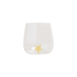 Drinkglas met goudgele ster figuur