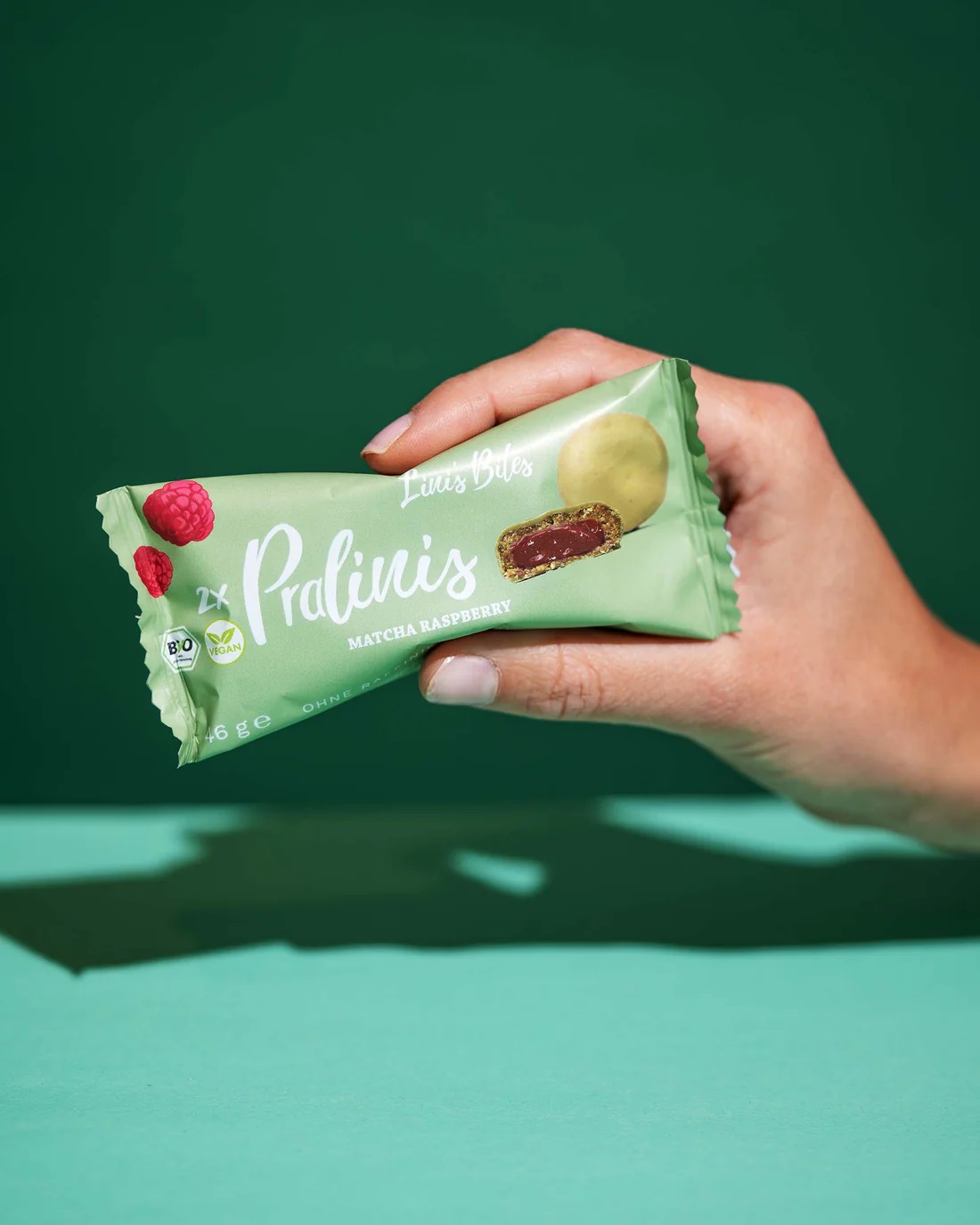 Pralinis matcha raspberry