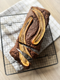 Bananen-chocoladebrood met pindakaas