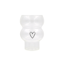 Double bubble glas hartje