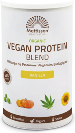 Biologische vegan proteïne mix met vanille