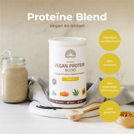 Biologische vegan proteïne mix met vanille