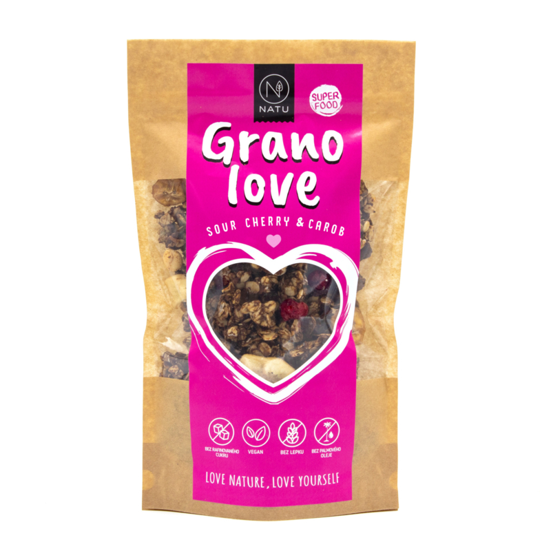 Granola krieken en cacao raw 350 g
