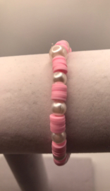 juicy pink met parel 17-18 cm