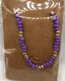 leuke rocaille ketting met gouden kralen