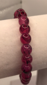 fruity framboos glaskralen armband