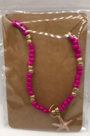 leuke rocaille ketting met gouden kralen