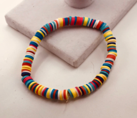 meervoudige kleuren armband 17-18 cm