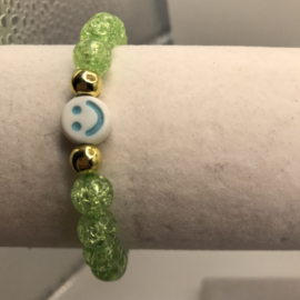 green smiley armband