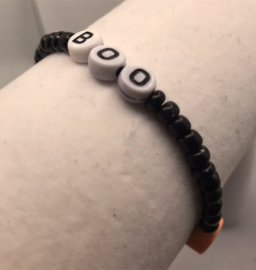 zwarte boo armband