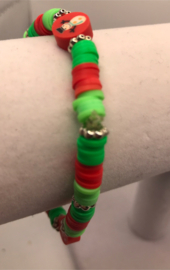 groem en rode kerst armband