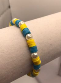 armband met heishi bead en parels