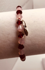 2 kleurige driehoek kralen armband 17 cm