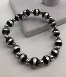 zwart-grijze armband