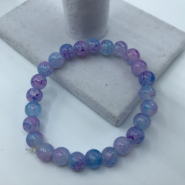 sky blue glas kralen armband
